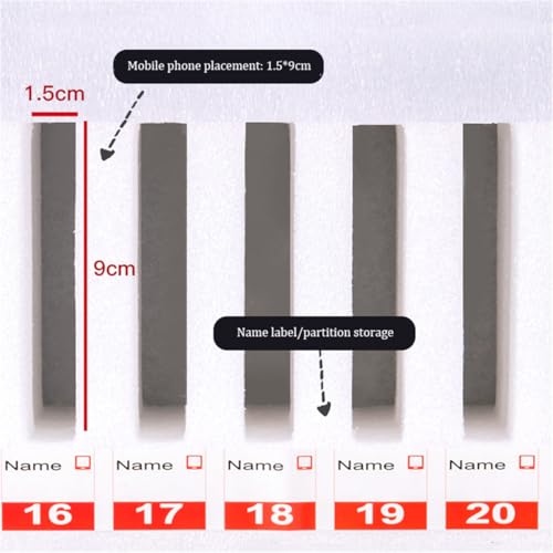 WSNCXFW Aluminum Alloy Pocket Chart Storage Cabinet, School Mobile Phone Storage Box,Cell Phone Lockers with Door Locks and Keys, for Classroom Office Employees,48slots