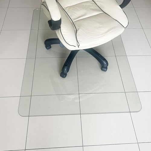 Marvelux Tempered Glass Office Chair Mat for Carpet & Hard Floors 36” x 40”