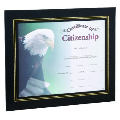 SHOP AWARDS AND GIFTS 8. 5” x 11” Certificate Holder Frame for Diploma, Degree, Documents, Awards, License, US Citizenship, Black Leatherette, 5 Pack