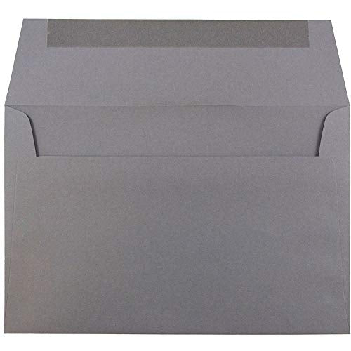JAM PAPER A9 Premium Invitation Envelopes - 5 3/4 x 8 3/4 - Dark Grey - Bulk 500/Box