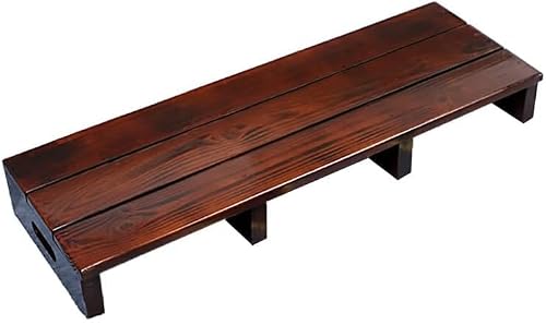 Wooden Step Stool - Non-Slip Mat Included, 1-Step Portable Stool for Adults, Kids & Seniors | Indoor/Outdoor Use for Bathroom, Kitchen, Bedroom