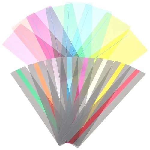 Reading Tracker 24pcs Colored Reading Highlight Strip Guided Strips Bookmark Tracking Ruler Portable Book Marking Guide Aid