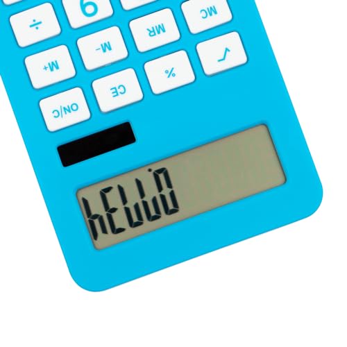 JAM PAPER Desktop Calculator - 10 Digit LCD Display - 3 3/4 x 6 3/4 Inches - Blue - Bulk 10/Pack