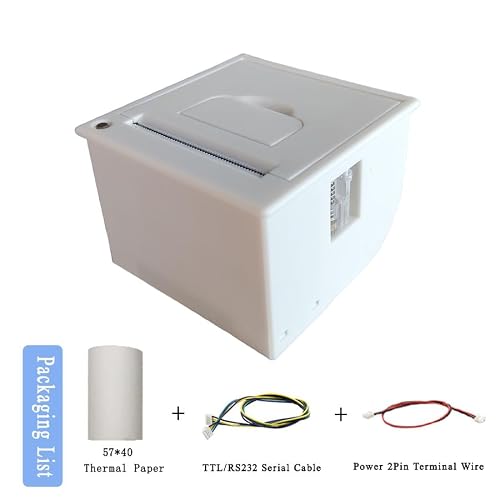 TYLKMCS White 58mm Embedded Thermal Bill Printer RS232/TTL Micro Panel Ticket Thermal Receipt Serial Printer Module 5 to 9V