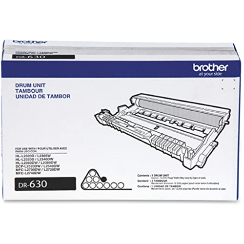 Brother Genuine-Drum DR630, Page Yields Approximately 12,000 Pages , Black