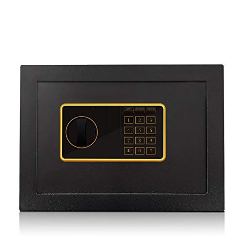 ntumLeap Safe Safes All Steel Anti-Theft Safe,Black Household 25Cm Into The Wall Safe Office/Home/Hotel Electronic Password Safty Deposit Box Safe Cabinet/Black Safe,
