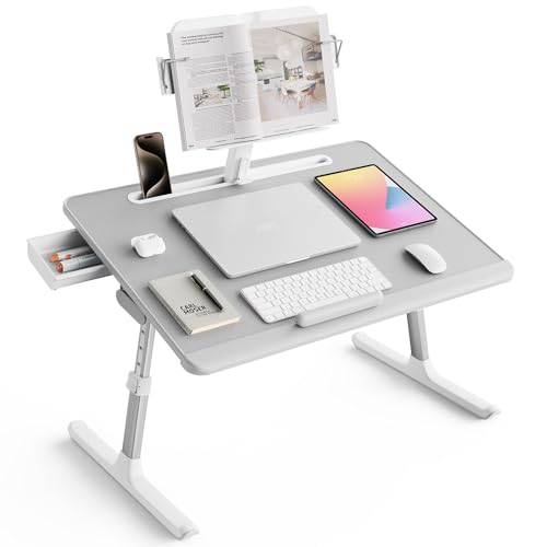 SAIJI Laptop Desk for Bed [XXL Extra Large] with Upgraded Book Stand