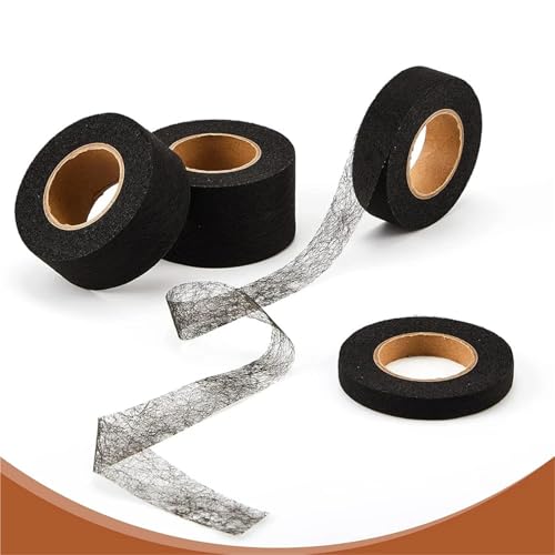 Heat Bond Iron-On Adhesive 10rolls 50M/roll Iron On Hemming Tape No Sew Hem Fabric Strip for Pants Jeans Curtains Dress Sewing Clothes(White,40MM)
