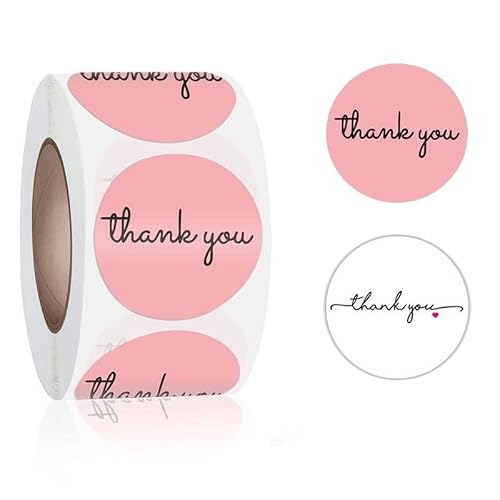 UOHLCX Thank You Sticker Paper Labels Round Stickers Party Decor Envelope Seals Stationery