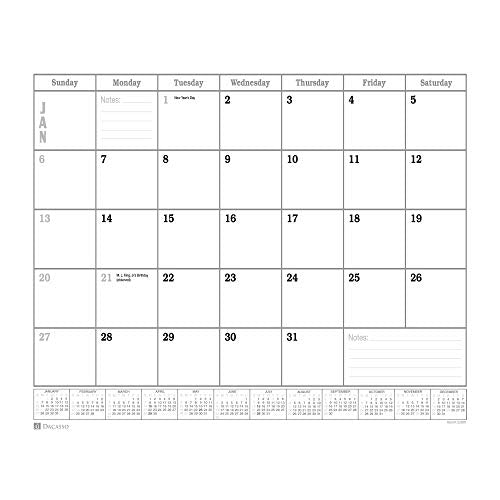 Dacasso Leather Desk Calendar pad, 25.5 x 17.25, Rustic Brown - P3240