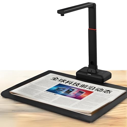 SHENGSHIYU A2 Overhead Scanner 23MP,Curved Flattening,Ocr,Background Removal,Auto Deskew,Video Recording,Qr/Invoice Recognition,Book Scan,LED Light,Portable Scanner for Archiving,School & Office
