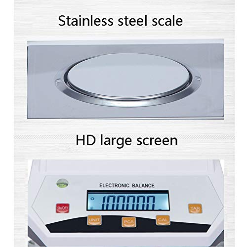 KOMFGT Electronic Digital Scale, 0.001G Precision Gold Jewelry Scale, Hd Screen and Adjustable Scale Feet Design (50G/0.001G)
