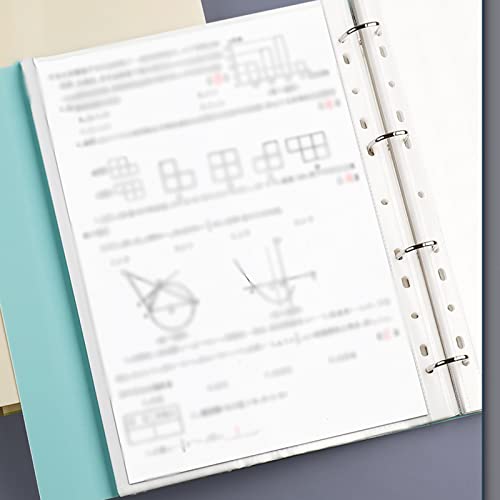 5 Pcs Data Storage Binders A4 Insert Information Book Four Holes Punched Flipchart File Organizer with Transparent Inner Page Expanding