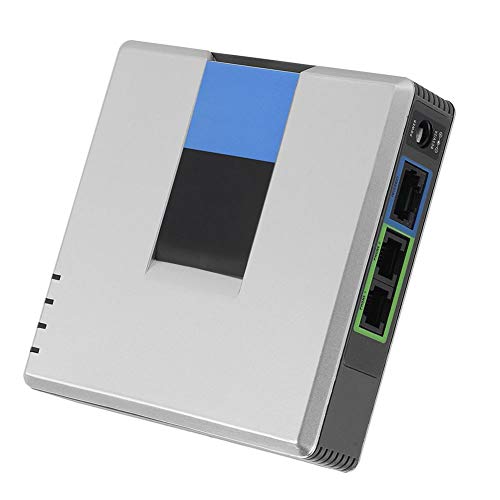 Unlocked VoIP Gateway, Internet Phone Adapter PAP2T with 2 Ports for Voice-Over-IP Support fax and Multi-Voice(U.S. regulations)