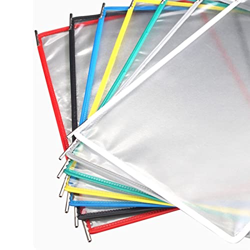 10-Page 20 Sheets Metal Wall Hanging Flip Display Folder For A4 Paper(Red)