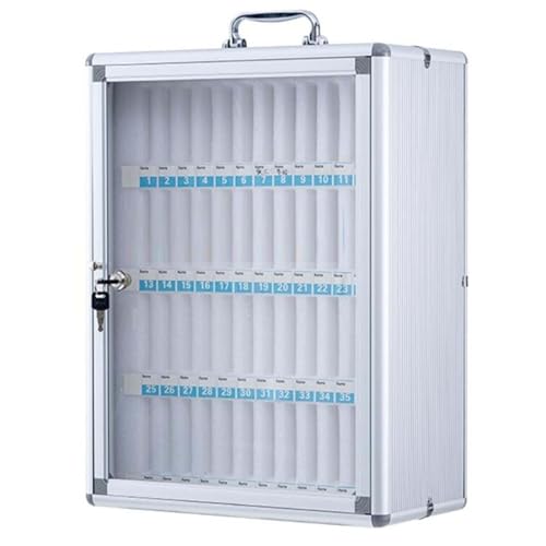 WANFANKJ Wall-Mounted Storage Boxes, Lockable Telephone cabinets, Aluminum Alloy Storage cabinets with 12-72 Slots, Suitable for classrooms, Offices and Activity venues.(48)