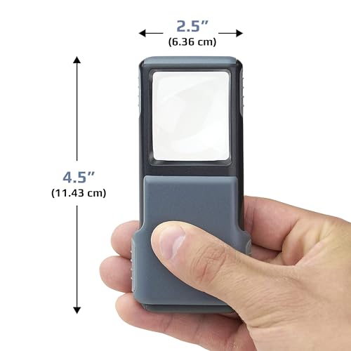 Carson MiniBrite 5x LED Lighted Slide Out Pocket Magnifying Glass
