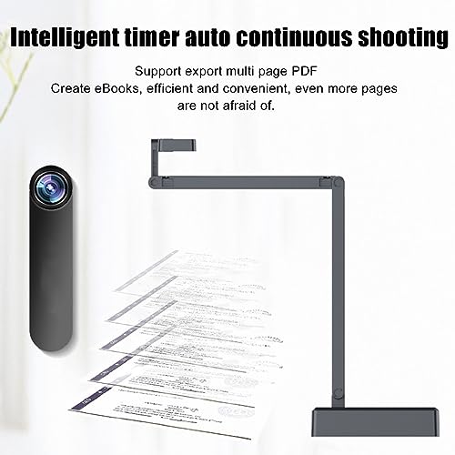 4K 16 MP USB Document Camera, Doc Camera for Teachers and Classroom, Work from Home, Online Teaching, Live Demo, Video Calling, Multi Angle Adjustment, Auto Focus