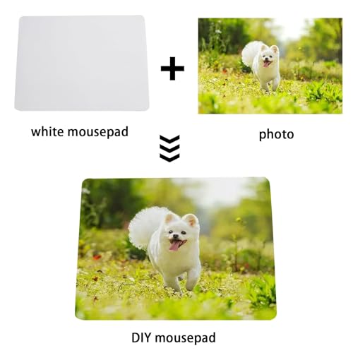 80 PCS White Mouse Pad 3mm Thick for Heat Press Printing,Bulk Mousepad Blanks for Heat Transfer Crafts 22x18x0.3CM