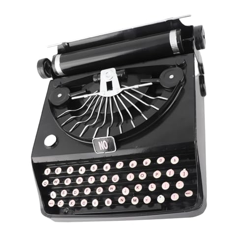 BusoTh Vintage Typewriter Model Aesthetic Retro Decoration, Finish Antique Fake Typewriter Decoration, Countryside Farmhouse Metal Typewriter for Home, Office, or Special Occasion