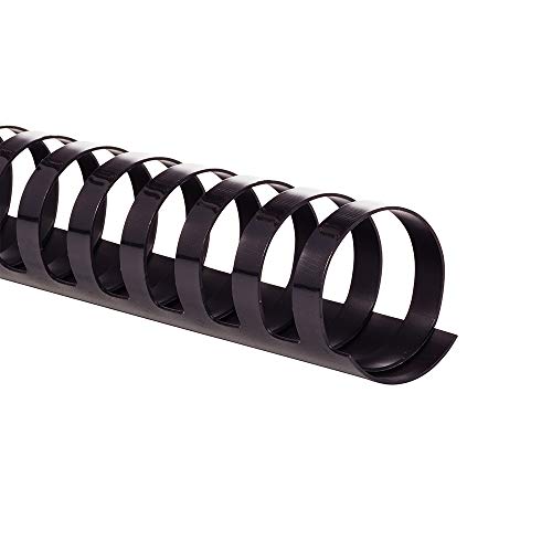 GBC Binding Spines / Spirals / Coils, 1" Diameter, 225 Sheet Capacity, CombBind, Black, 100 Pack (4000118)