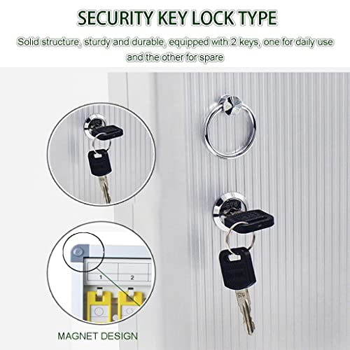 xdgFHsy Wall Mount, Home Wall-Mounted Aluminum Alloy Key Lock Box(32-Keys)