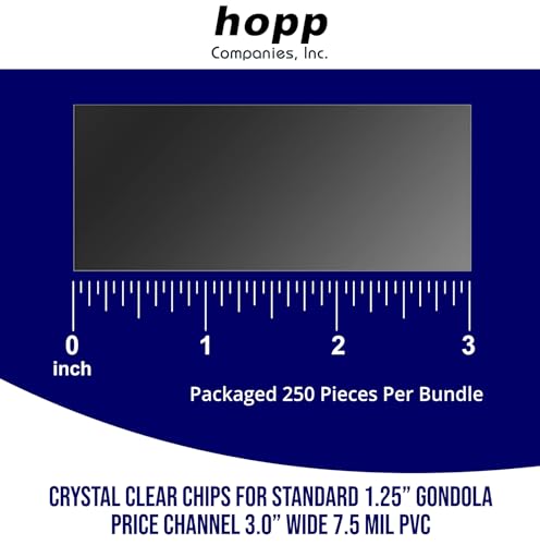 Clear Plastic Label Holder for Shelf Tags - For Metal, Wire & Price Channel Shelves - Clipsin Tight to Secure Retail Price on Shelving - Reusable Covers that Snap in Place 3.25" L x 1.25" H, 7.5