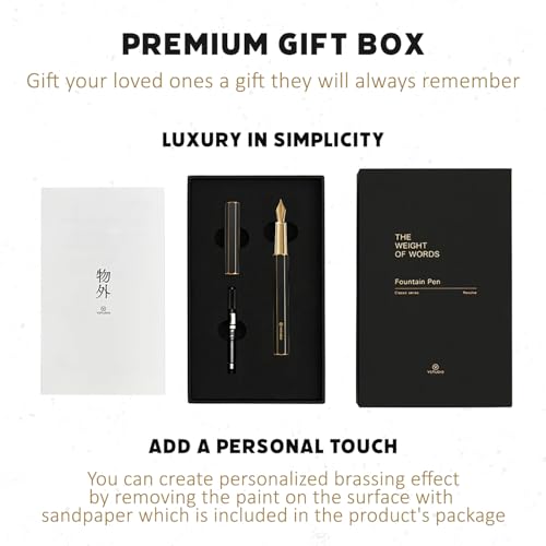 Y-studio YS-STAT-49 Classic Revolve Fountain Pen/F, Black