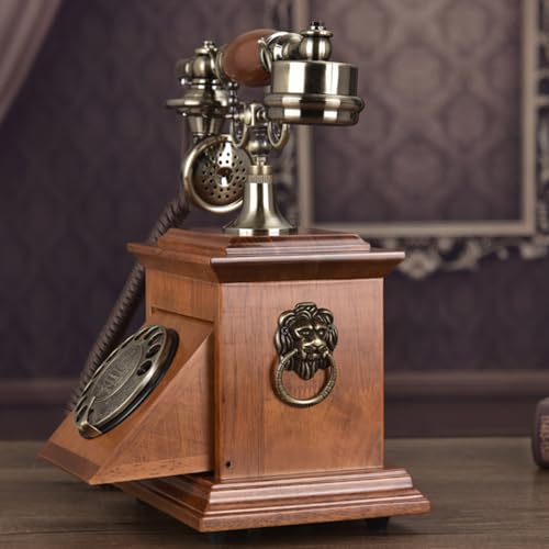 QUANGJN Retro Rotary Phones for Landline, Corded Desk Phone, Vintage Old Fashion Rotary Telephone with Classic Ringer & Redial Function for Home Office Cafe Bar Star Hotel Decor,Yellow