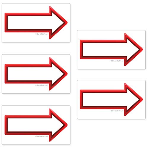 StoreSMART - Arrow Outline Magnets - Red - 50-Pack - 2" x 3.5" - POINT2X3-R-50