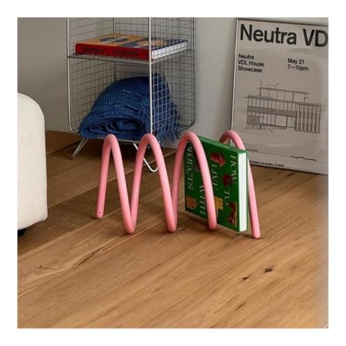 Majolaory Modern Nordic Bookcase Organizer - Minimalist Metal Storage Rack