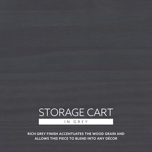 Linon Home Decor Products Corinne Six Drawer Storage, Grey Rolling Cart