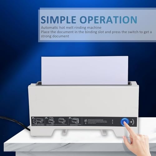 Binding Machine - Hot Melt Binding Machine, Home Binding Machine, Can Bind 280 Sheets, Suitable for Book Contract Binding(White)