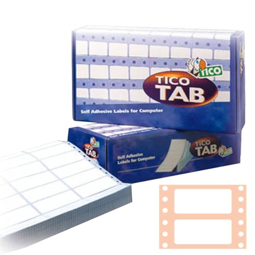 Tico TAB1-1074 Continuous Format Labels, 107 x 48.9, White