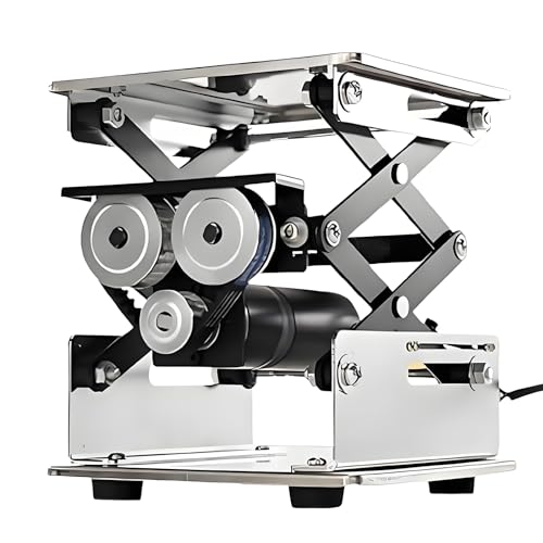 ZHEDUID Electric Scissor Lift Platform,Adjustable Laboratory Table and Sample Stand Rack,10Kg Capacity for Lab Use,200mm