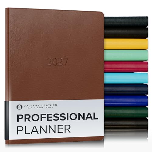 Gallery Leather Professional Planner 2026-2027 Monhegan Saddle