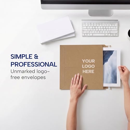 BOX USA Rigid Mailers 13" x 18" (100-Pack) - Kraft Mailers for Posters, Photos, Presentation Prints - Stay Flat