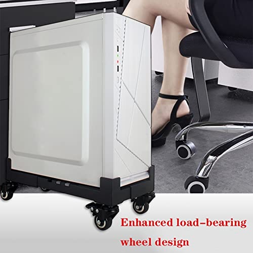 YUEYOULII CPU Desk Holder Computer Host Stand with Wheels Under Home Office Desk, Home Computer Tower Stand, Computer Tower Cart, CPU Rolling Stand CPU Desktop Holder (Size : Large)
