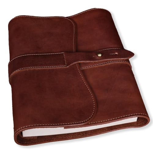 Col. Littleton Full-Grain Leather Ruled Journal | Refillable | Handcrafted in Lynnville, TN USA with imported hardware | Brown