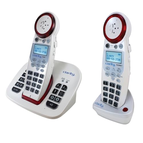 Clarity XLC8 Amplified Cordless Bluetooth Landline Phone for Seniors, Elderly, Hard of Hearing, Hearing Impaired | 50dB Home Phone w/Built-in Telephone Amplifier, Loud Ringer, Talking Caller ID