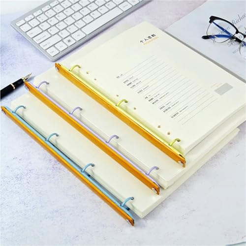 Ring Clips 10PCS A4 A7 Color Binder with Backboard DIY Notebook Metal Accessories Hole Clip Loose-Leaf Binding Rings Mini(Silver,A7)