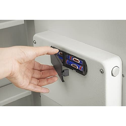 Paragon Safes In Wall Safe with Keypad and 2 Manual Override Keys, White