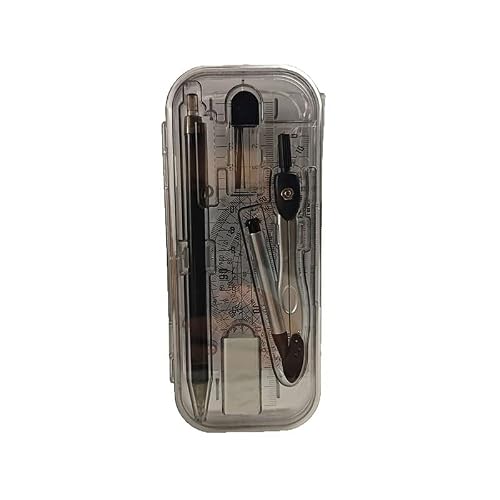 Set of Compass Ruler Measuring Tools 8 Piece for Exam Drawing Purposes