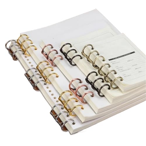 Binder Rings 20PCS Ring Binder Clips Detachable Buckle Loose-Leaf Binder 3 Rings Metal Binding Clips Office School Supplies for Report Covers(Black 3cm)