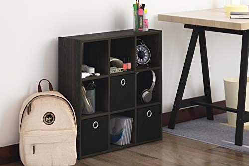 Furinno Simplistic 9 Cube Storage Organizer, Bookcase Shelf, Espresso