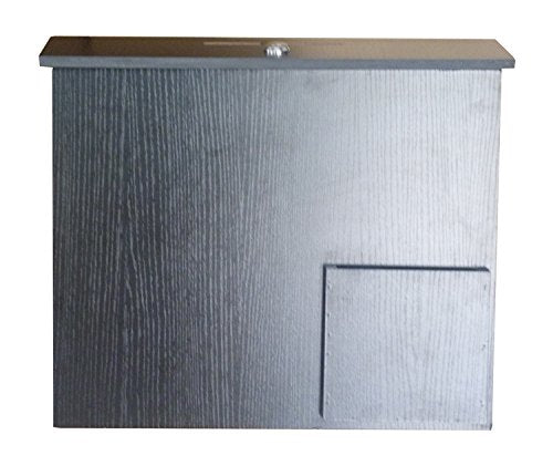 FixtureDisplays® Wooden Collection Receptacle Suggestion Donation Charity Fundraising Organizer 15"w x 12-3/4"h x 3-5/16"d 1040-85-BLK 1040-85-BLK