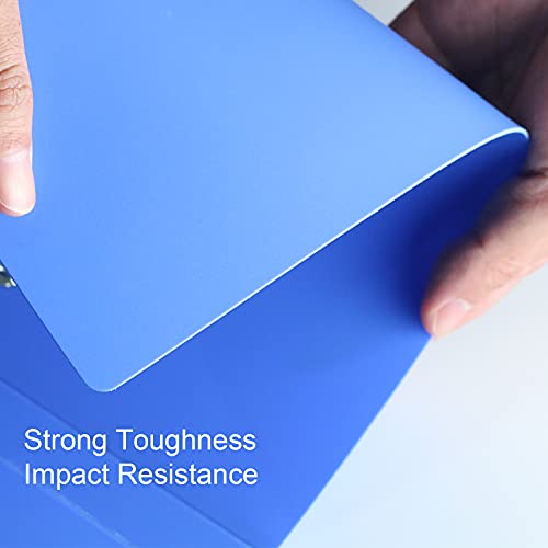 Acocony Punchless Binder Letter Size with 2 Clamp Blue 6-Pack