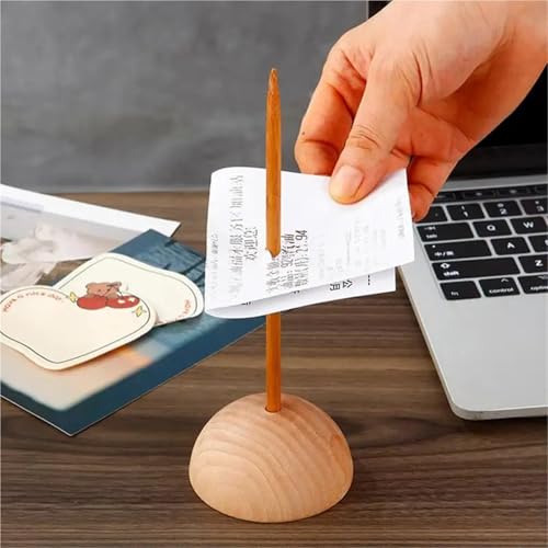 Receipt Holder Spike 4/8/12pcs Wooden Desk Receipt Holder Safe Memo Spike Stick for Bill Note Paper Order Office for Home(12pcs)