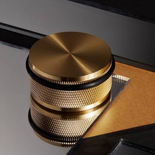 Buster and Punch Door Stops, Wall Mount, Floor Mount, Freestanding, Cross Knurl, Linear, Knurl, Multiple Colors, Black, Brass, Steel, Smoked Bronze (Steel, Floor Mount)