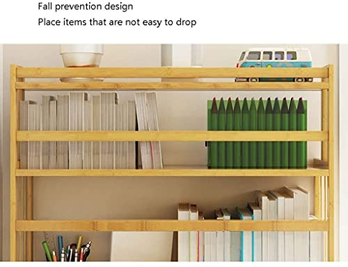 Modern Bookshelf 3 Tiers Bamboo Bookshelf Bookshelves Student Office Desktop Simple Storage Rack Small Bookcase,Open Shelving Books Holder Organizer (Color : 40 * 18 * 53cm)